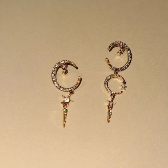 Boho moon earrings N891 - Picture 2 of 6